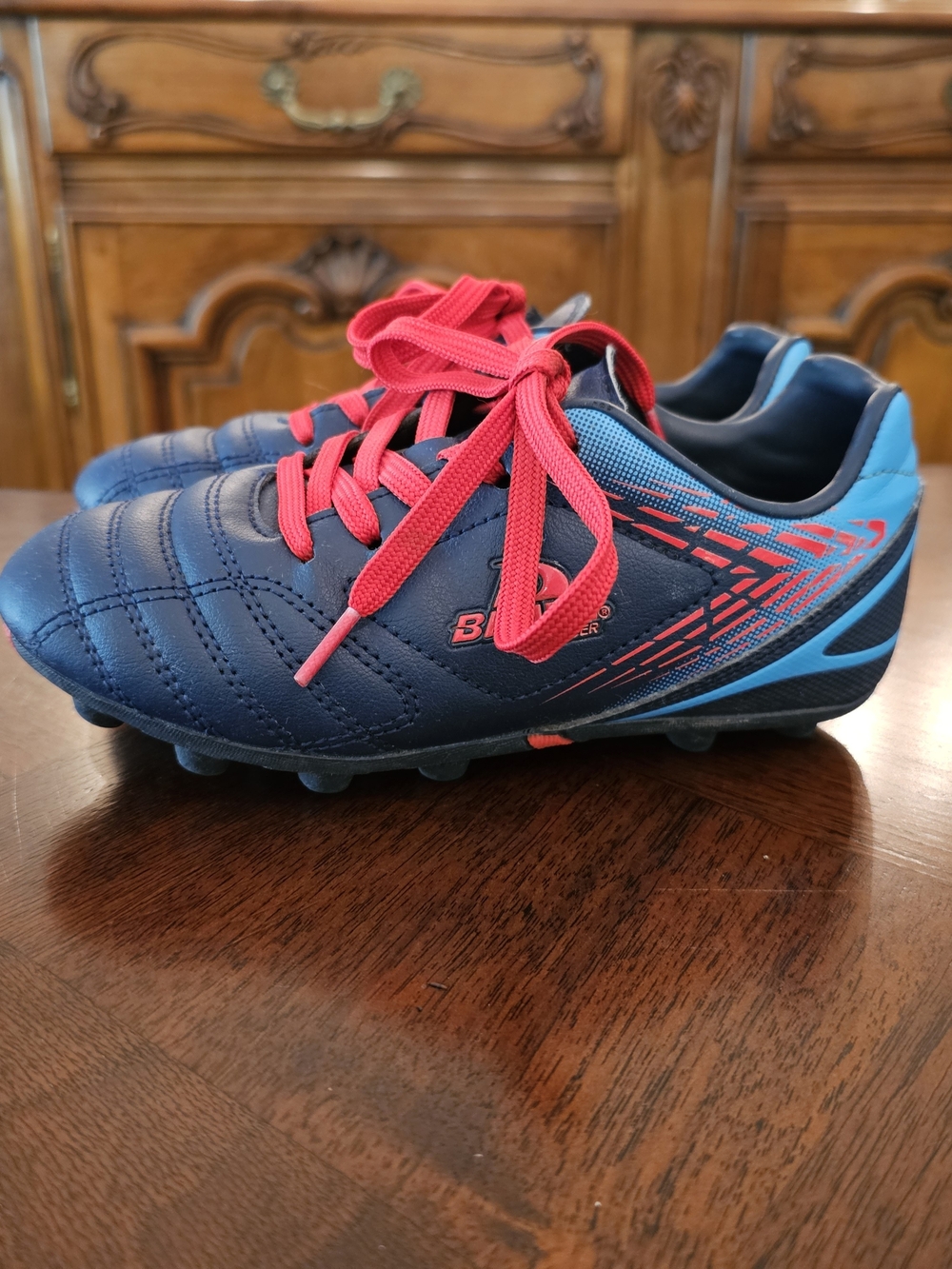 Brava Soccer Kids Racer III Cleats Size 13 Youth Blue Red